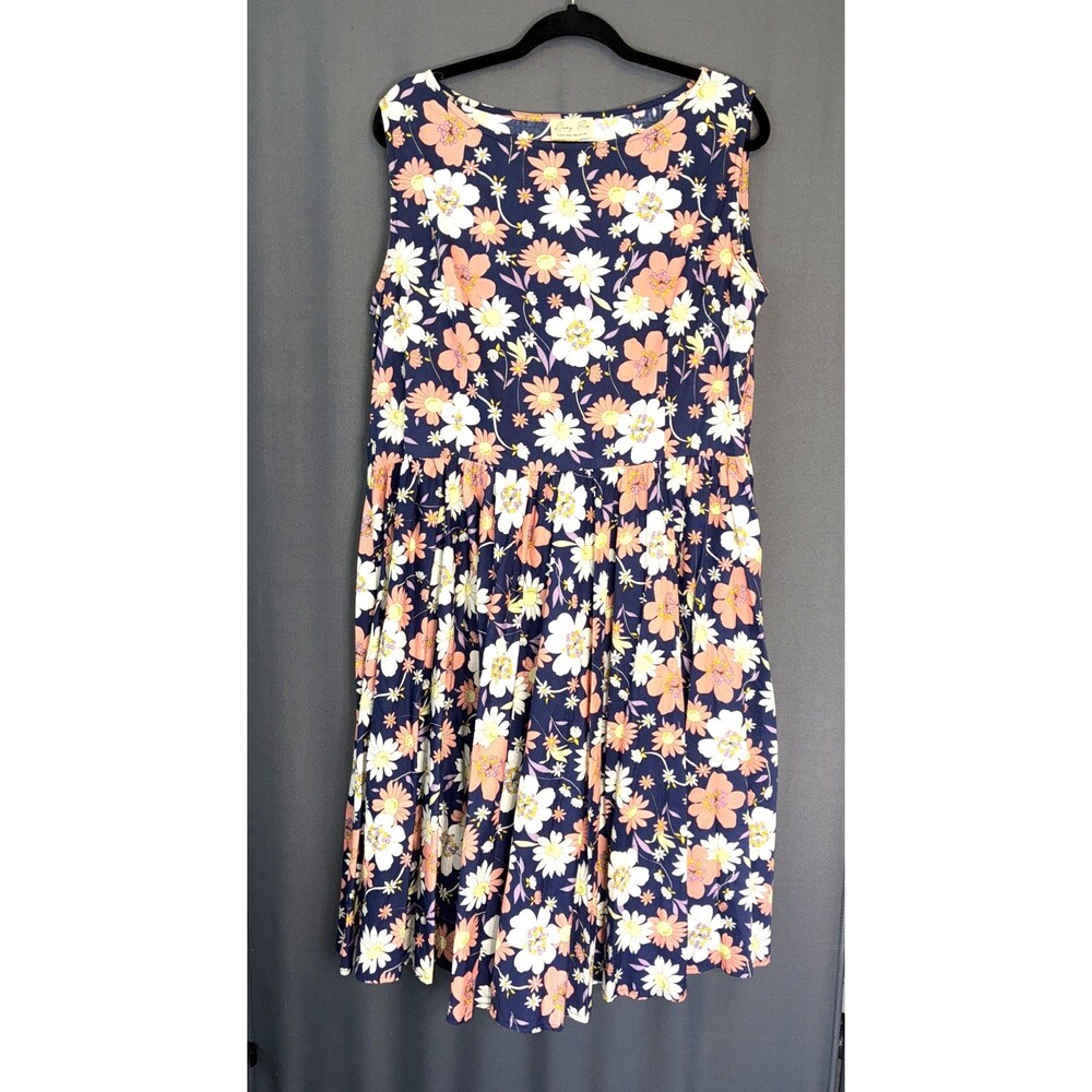 Lindy Bop Audrey Floral Fit Flare Dress US 4XL Retro 50s Swing Rockabilly Pinup - Picture 13 of 13